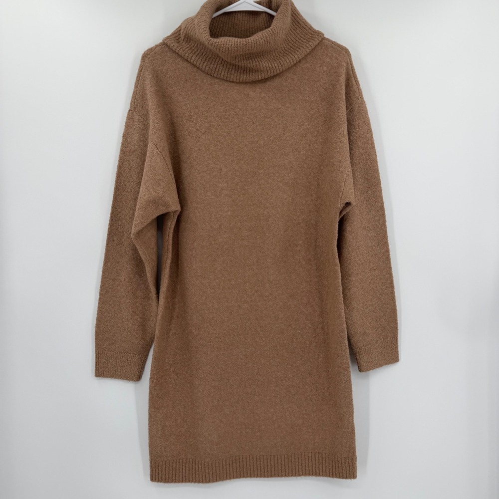 Express Womens Brown Turtleneck Knit Sweater Dress Size M NWT 07822167